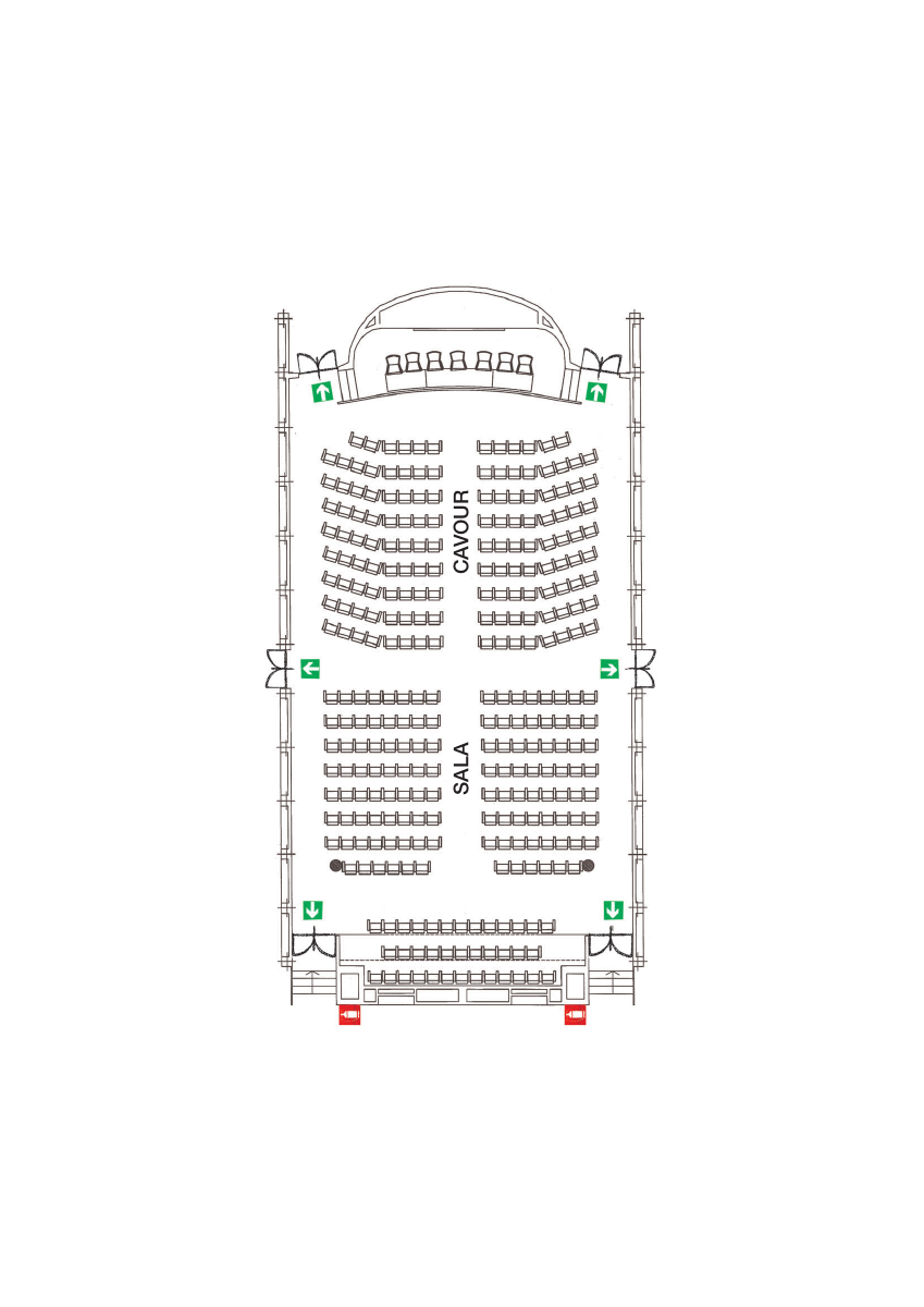 Planimetria sala Cavour